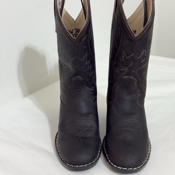 Old West Kids Black Western Boots Size 10.5 Unisex’s - Picture 6 of 12